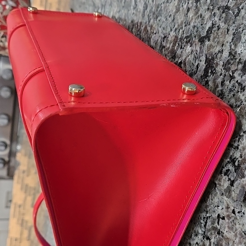 Kate Spade New York Kyra Arbour Hill Tote Crossbody Red Pink - Picture 10 of 16